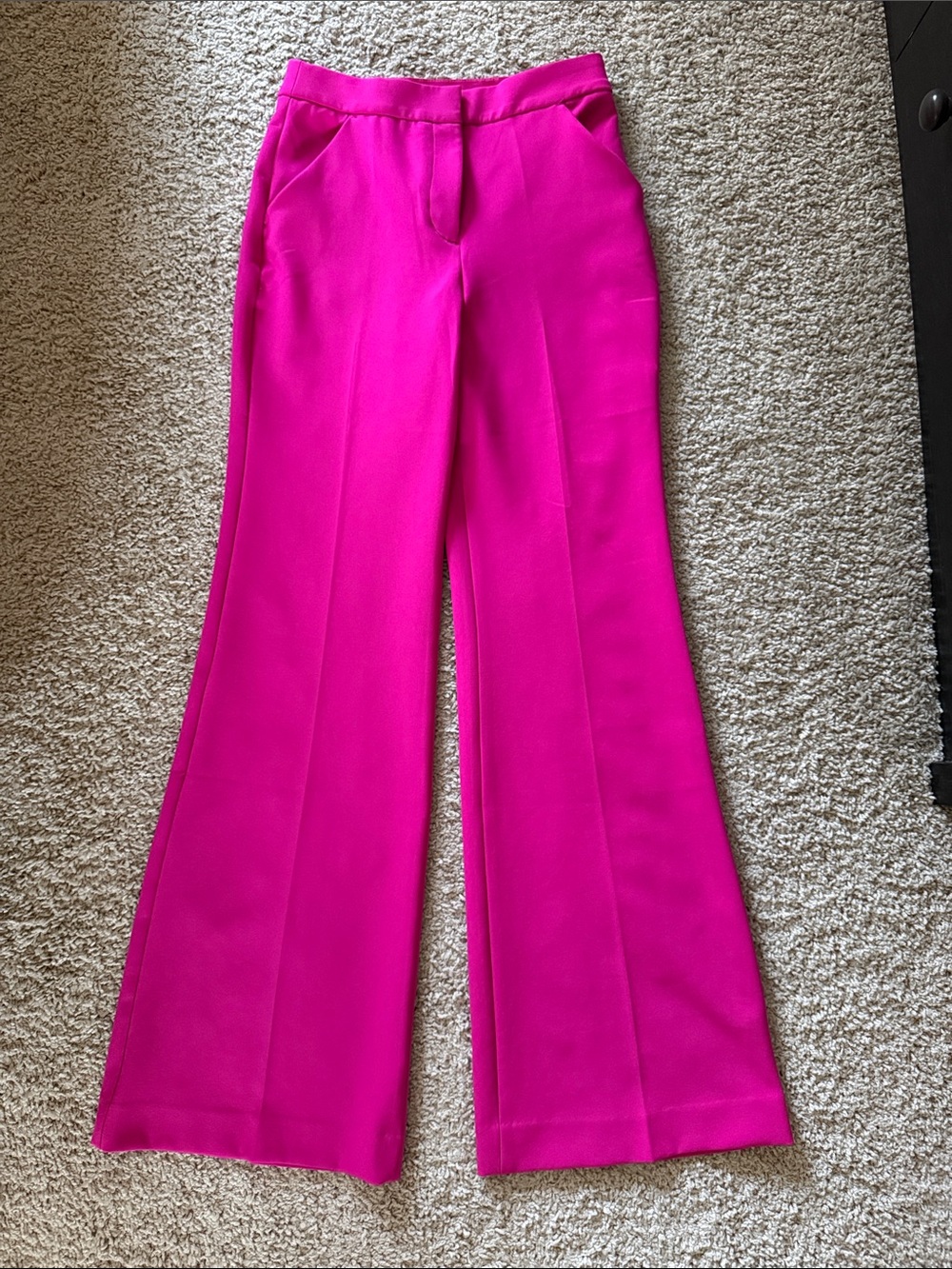 Express Editor High Rise Flare Trouser Neon Berry
